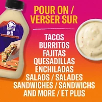 Taco Bell Creamy Baja Sauce, 354 mL Bottle, TB CREAMY BAJA SAUCE