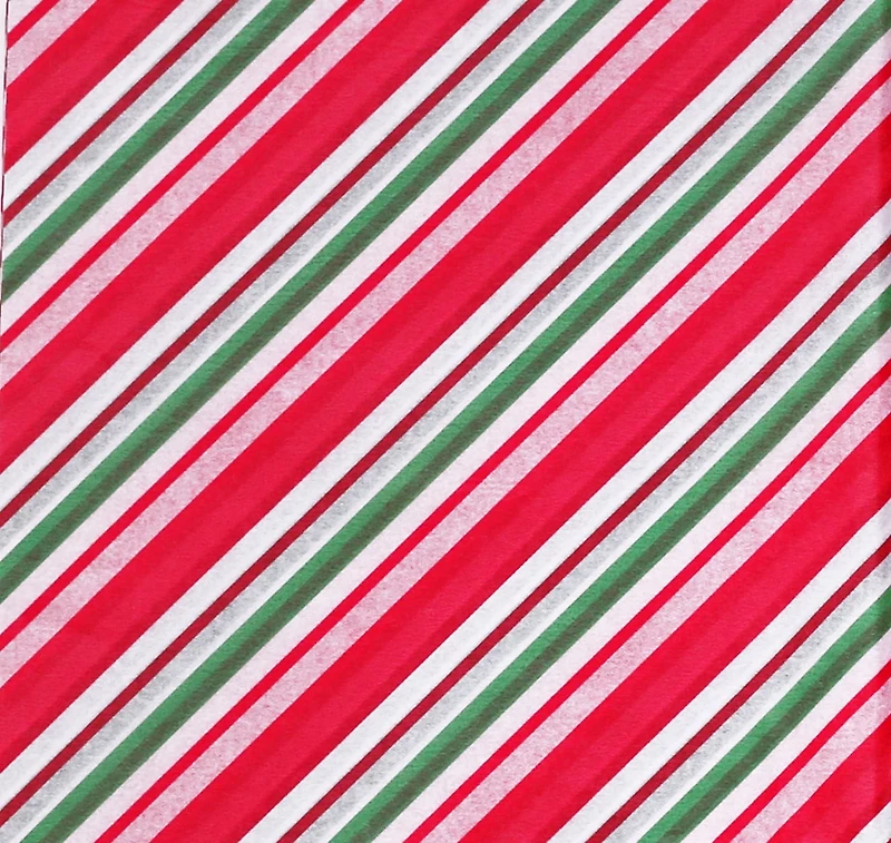 Papier de soie rouge, vert et blanc de Noël Holiday Time, paquet de 6 HOLIDAY TIME PL PAPIER SOIE RAYE 6UN