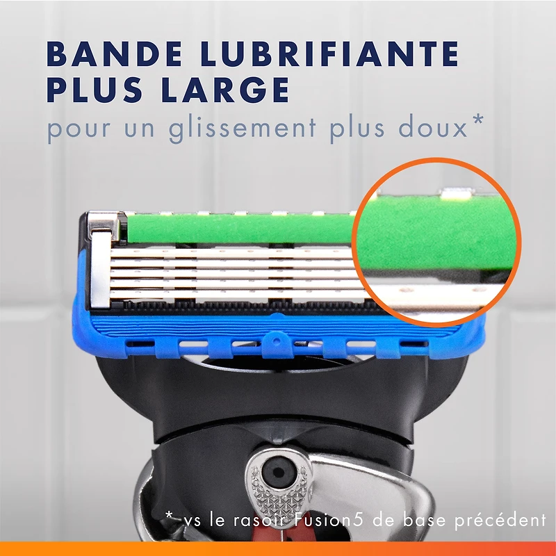 Cartouches de rechange de rasoir Gillette Fusion5 ProGlide pour hommes de rasoir pour manche de rasoir Flex-pivot, cartouches à 5 lames de rasoir, lame de précision pour hommes