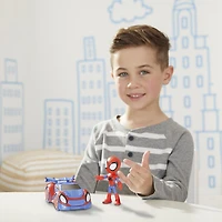 Marvel Spidey and His Amazing Friends, figurine Spidey avec Arachno-bolide, pour enfants à partir de 3 ans