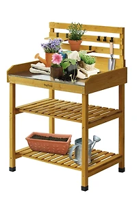 VegTrug Potting Table with Stainless Steel Top