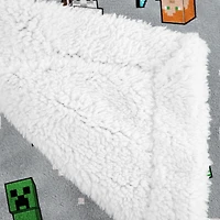 Minecraft Silk Touch Blanket with Sherpa Fleece Back, 50" x 70"