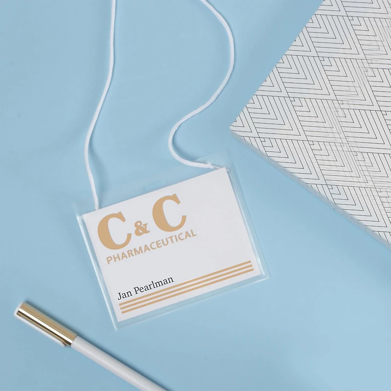 Avery Hanging Name Badge kit for Laser and Inkjet Printers, 3" x 4" - 5393