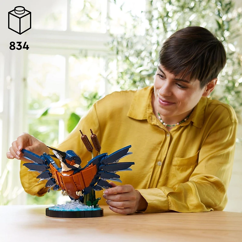 LEGO Icons L’oiseau martin-pêcheur 10331 Ensemble de construction (834 pièces) Comprend 834 pièces, 18+ ans