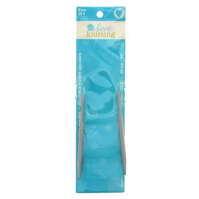 Love Knitting Aiguilles circulaires à tricoter, 16 po (40 cm), aluminium 3,25 - 6,0 mm