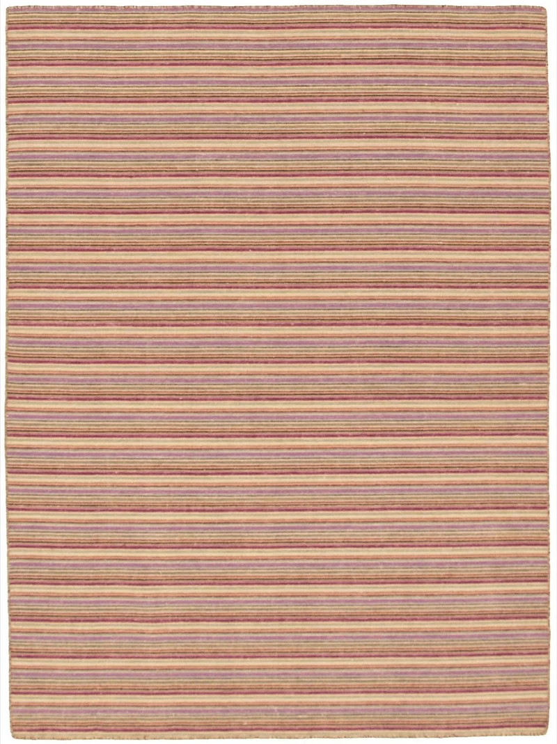 ECARPETGALLERY Tapis Fait à la Main pour Salon, Salle à Manger et Chambre à Coucher Transitionnel Collection Manhattan 5'0" x 7'0" en Ivoire