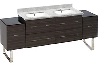 American Imaginations 74-in. W Vanity Base Set Dawn Grey