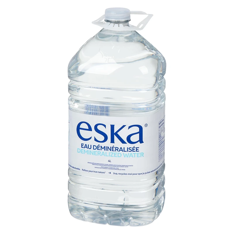Eska Natural Spring Water 4L Bottle - Demineralized, Demineralized Natural Spring Water