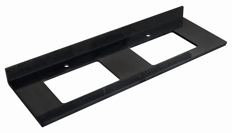 59 cm. W 18,25 po D Stone Top En Noir Couleur Galaxy Pour Robinet 1 Trou AI-17437