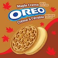 Biscuits-sandwiches OREO Crème à l’érable, faits avec du sirop d'érable véritable du Québec, Préparé au Canada