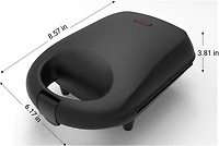 Mainstays Single Waffle Maker, Matte Black, Non-Stick