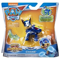 PAW Patrol, Mighty Pups Super PAWs, Figurine Chase avec sac à dos transformable, pour les enfants à partir de 3 ans