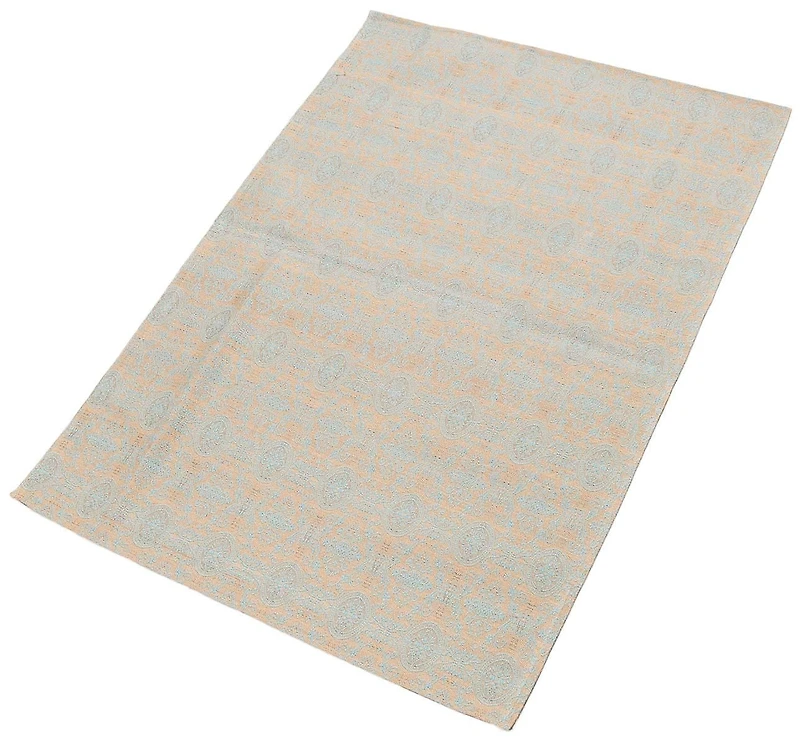 ECARPETGALLERY Tapis Fait à la Main pour Salon, Salle à Manger et Chambre à Coucher Contemporain Collection Collage 4'9" x 6'9" en Bleu