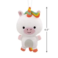 Hallmark Unicorn With Rainbow Mane Christmas Ornament, Plush Fabric