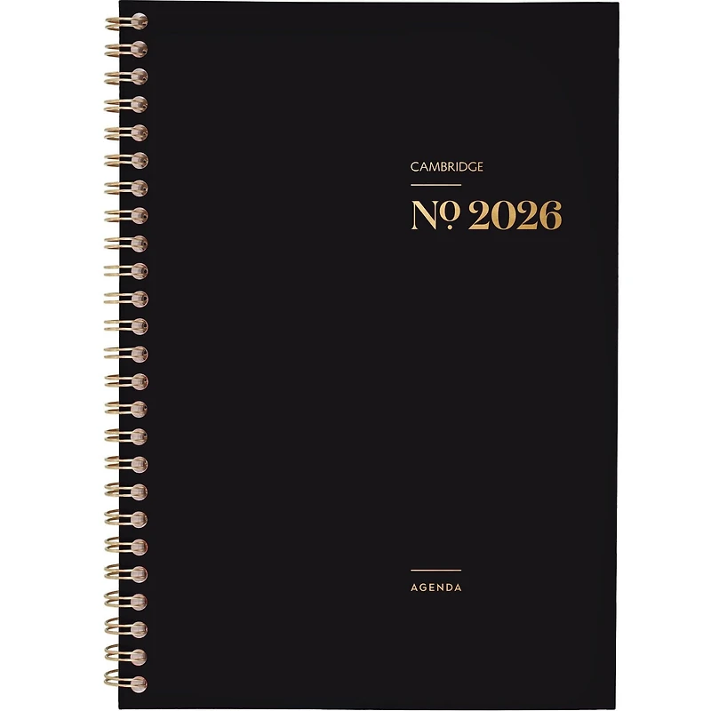 Agenda hebdomadaire Cambridge Workstyle Classic Black 2026 Agenda