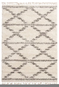 ECARPET Super Soft for Living Room & Bedroom Grammercy Liv Cream Shag