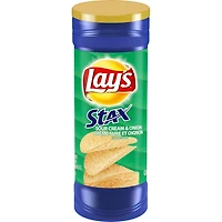 Lay's Stax Sour Cream & Onion flavoured potato crisps, 155g