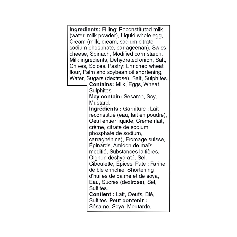 Assortiment de mini quiches Notre Excellence 1 kg