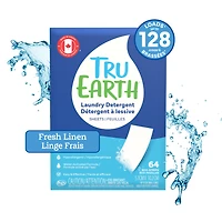 Detergent A Lessive Feuilles Tru Earth - 64 Feuilles - Linge Frais