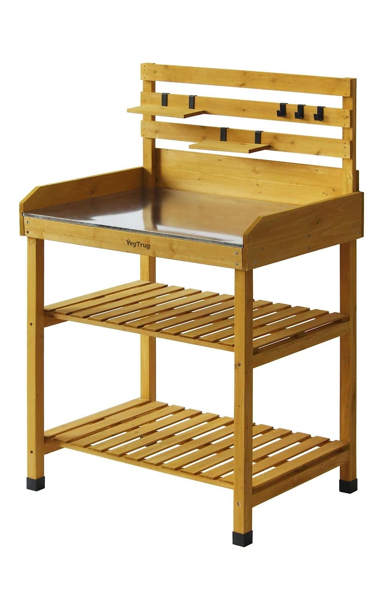 VegTrug Potting Table with Stainless Steel Top