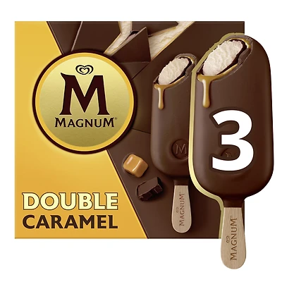 Barre de crème glacée Magnum Double Caramel 3 x 90 ml
