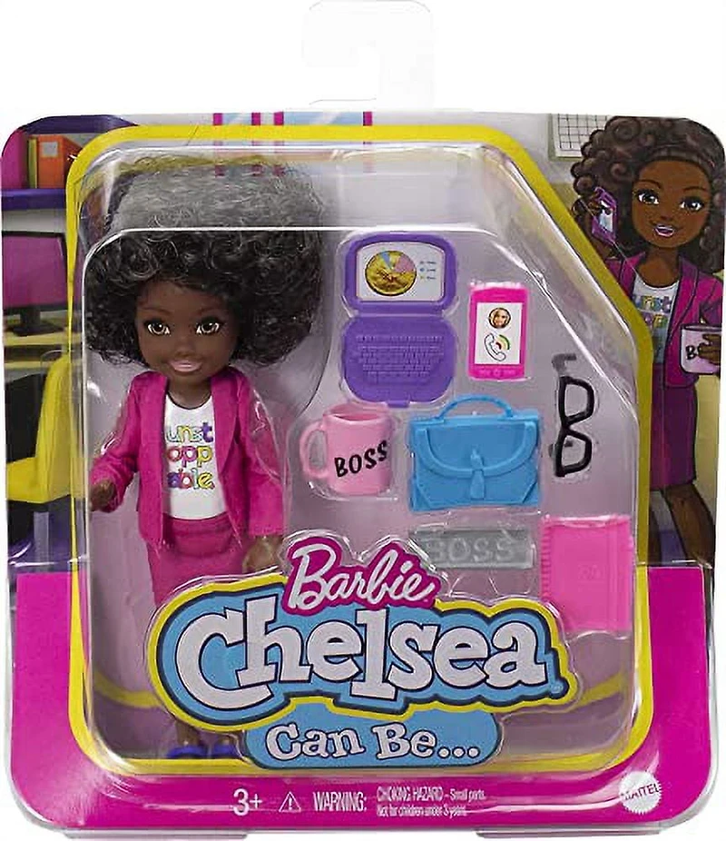 Barbie Chelsea Can Be Playset with Brunette Chelsea Boss Doll