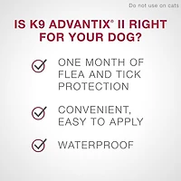 K9 Advantix II Flea and Tick Treatment for Medium Dogs