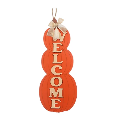 Décor mural de citrouille en bois