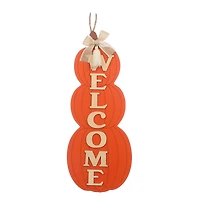 Décor mural de citrouille en bois