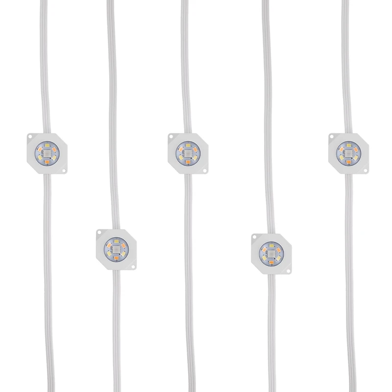 Monster Lumières Extérieures Permanentes Intelligentes, 100 Pieds, 72 LED RGBIC+ Multiblanc, Résistantes à l'Eau, Contrôle par Application et Voix, Parfaites pour les Fêtes et Toute l'Année