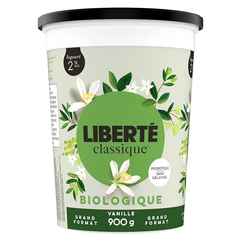 Liberté Classique Biologique Vanille 2% M.G. Yogourt