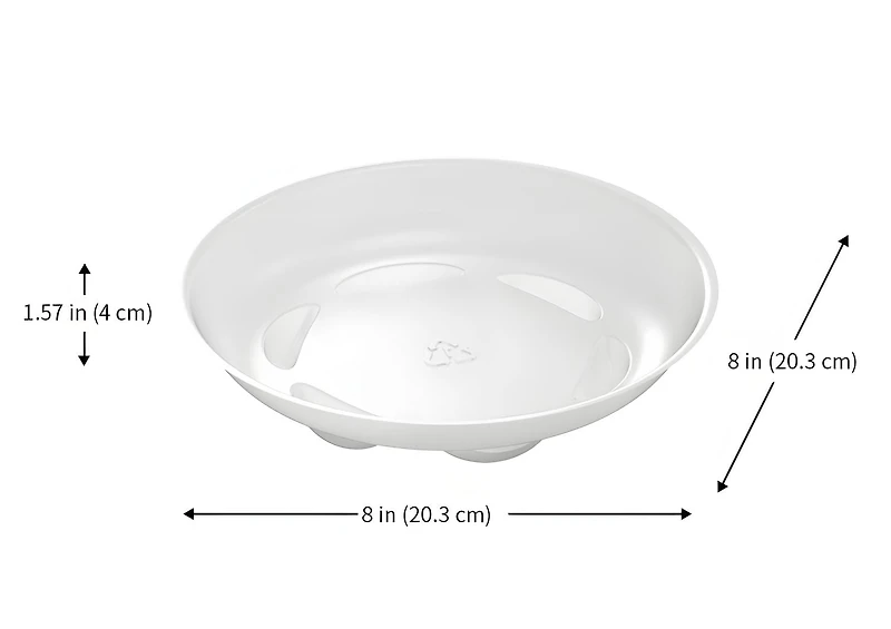 HOMETRENDS soucoupe protectrice de plancher 6 "/8" /10 "/12" /16 "soucoupes de plantes en plastique transparent plateau rond soucoupes de Pot de fleurs bon pour l’intérieur et l’extérieur