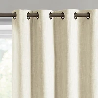 Better Homes & Gardens Linen Grommet Blackout Curtain Panel, 50" x 95", Ivory, Textured Blackout Curtain
