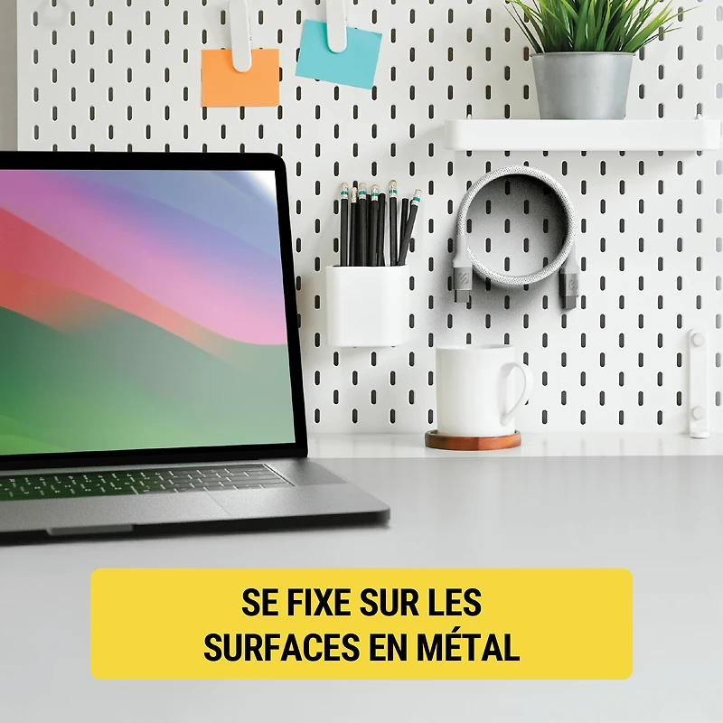 Câble tressé de recharge magnétique 60 watts USB-C à USB-C Strikeline CCBM6WT-SP Scosche 1,8 m, blanc (FRENCH) GOI F&B - Item Short Description