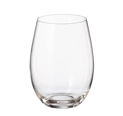 Crystalite Bohemia Pollo Mergus - Grand verre à vin sans pied de 560 ml. Ensemble de 6