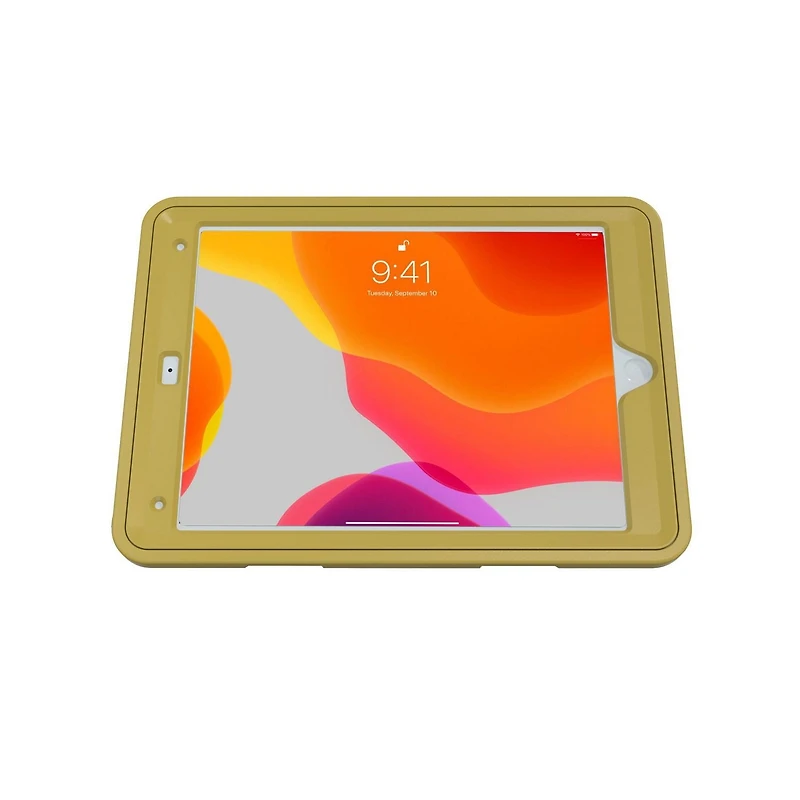 CTA Digital Protective Case with Built-in 360-degree Rotatable Grip Kickstand for iPad 7th and 8th Gen 10.2-in, iPad Air 3 and iPad Pro 10.5-in - Yellow