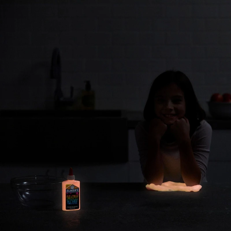Elmer’s Glow-in-the-Dark Liquid Glue, Washable, Pink