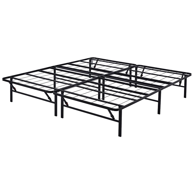 Cadre De Lit Pliable À Profil Haut de 14 po (35 cm) Mainstays, Acier Enduit De Poudre Pas De Sommier Nécessaire