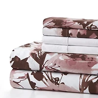 Marina Decoration Ultra Soft Silky Deep Pocket Rich Printed Bedding Rayon from Bamboo All Season Sheet Set with Pillowcases