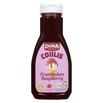 Raspberry Coulis Dora, Strawberry coulis Dora 12-240ml