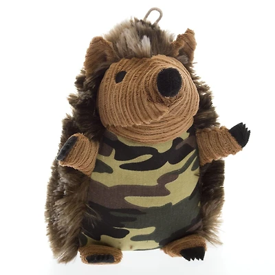 Only The Best For My Dog ®​ 8-Inch Stuffed Plush Squeaky Camo Hedgehog Dog Toy
