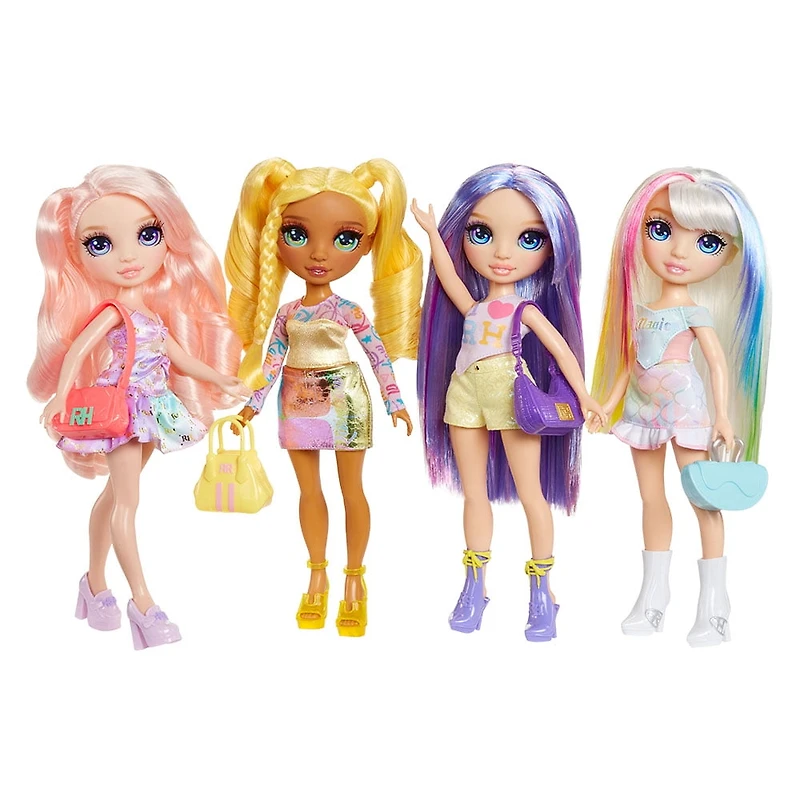 Rainbow High My Fashion Style Bella, poupée-mannequin rose de 11 po (28 cm) avec tenue originale, sac à main élégant, excellent jouet et cadeau pour les enfants de 4 à 12 ans Poupée-mannequin rose de 11 po