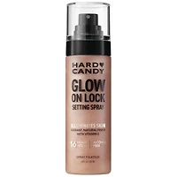 Hard Candy Glow On Lock Setting Spray, Alcohol-Free, 16 Hour Hold,  Luminous Finish, 3.4 fluid ounces
