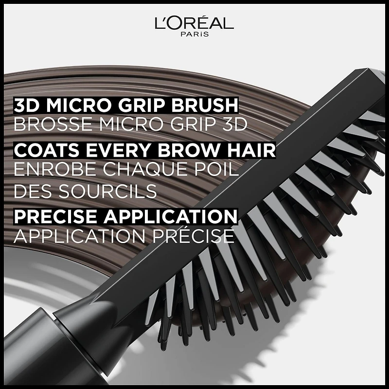 L'Oréal Paris Infallible 24H Mascara Volumisant pour Sourcils, 4 mL Mascara pour Sourcils Longue Tenue