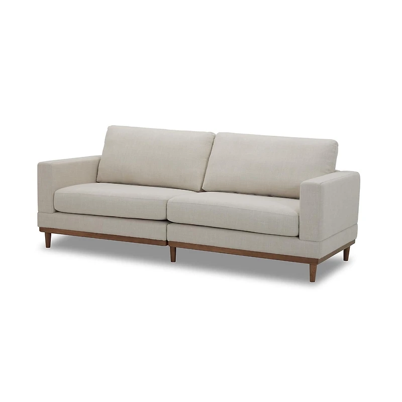 Better Homes & Gardens Springwood - Sofa avec cadre en bois de 210 cm, miel clair