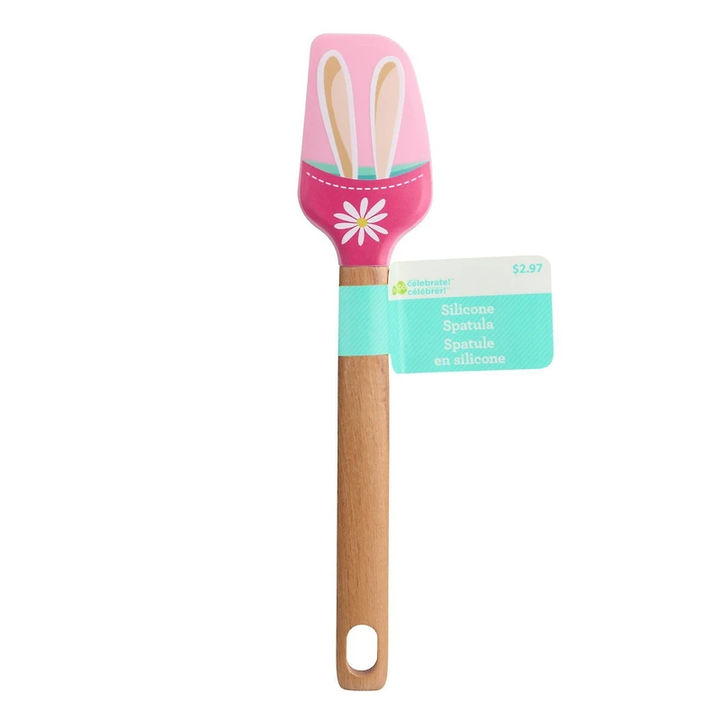 Way to Celebrate 12-inch Silicone Spatula, Ears, Pink