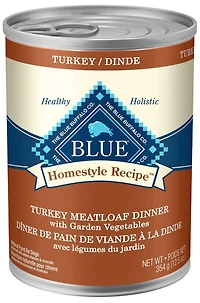 BLUE Homestyle Recipe Turkey Meatloaf Dinner Wet Dog Food, 354g