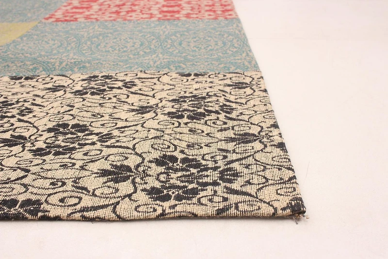 ECARPETGALLERY 5'8" x 7'6" Transitional Collage Handmade Area Rug for Living Room, Dining Room and Bedroom in Grey