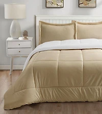 Reversible Mink & Berber Plush Sherpa Comforter Set