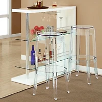 Tabouret de bar en plastique transparent Heavenly Collection LOT DE 2